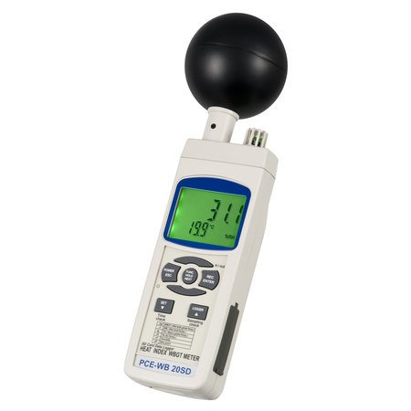 PCE INSTRUMENTS Multifunction Thermometer, Programmable WBGT Alarm Setting PCE-WB 20SD